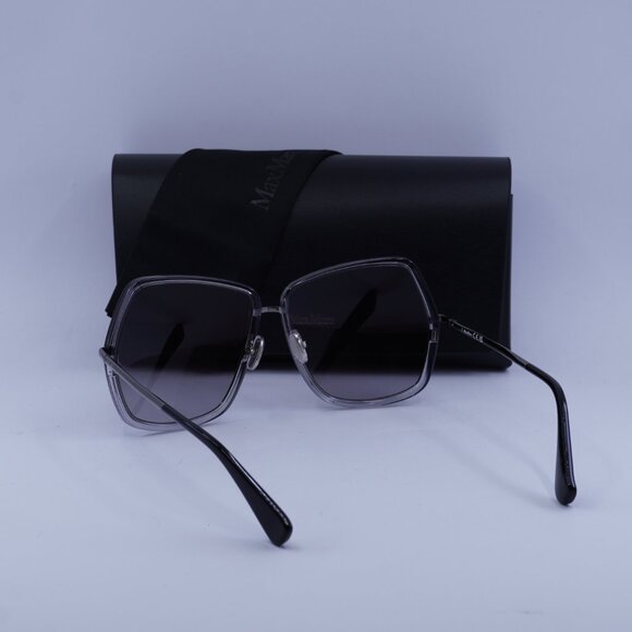 MaxMara ELSA3 MM0054 12B Geometric Sunglasses - Ruthenium/Smoke - Picture 5 of 9